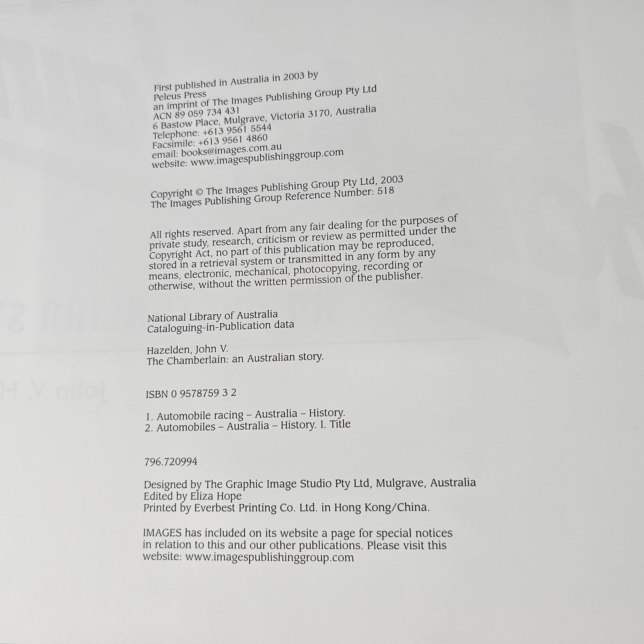 Book back page with copyright and publication details text
