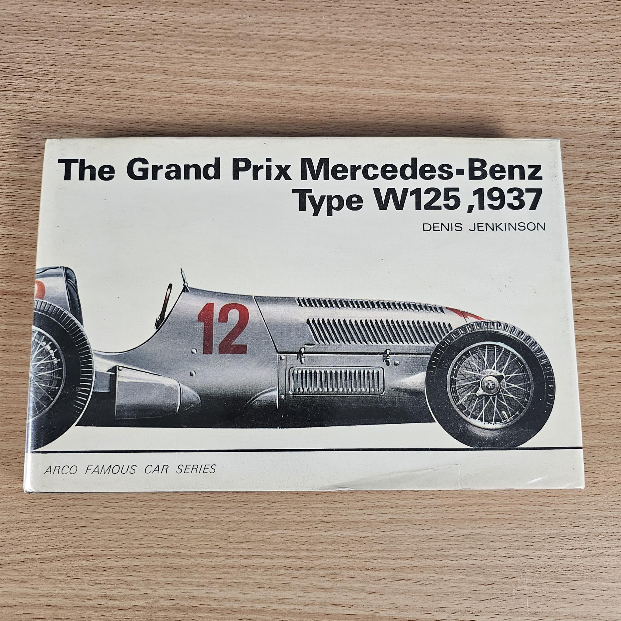 Race car book cover showing Mercedes-Benz Type W125 with number 12