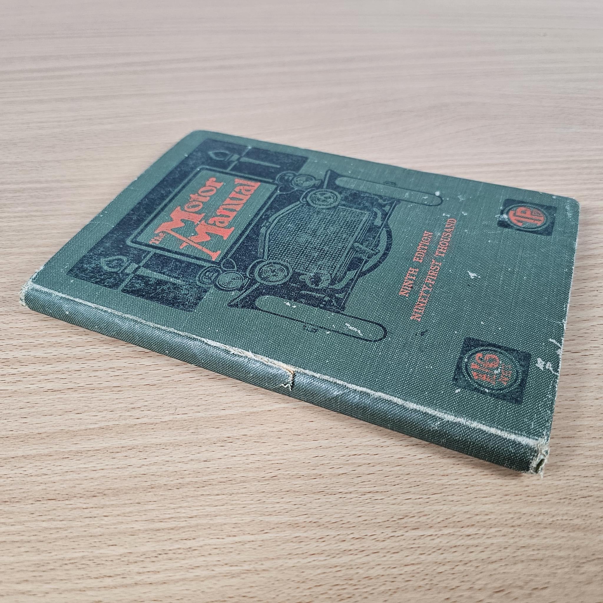 The Motor Manual Ninth Edition 1907 Rare Early Motoring Hardcover Book