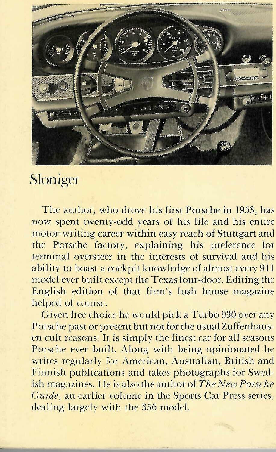 The Porsche 911 Guide (Jerry Sloniger)