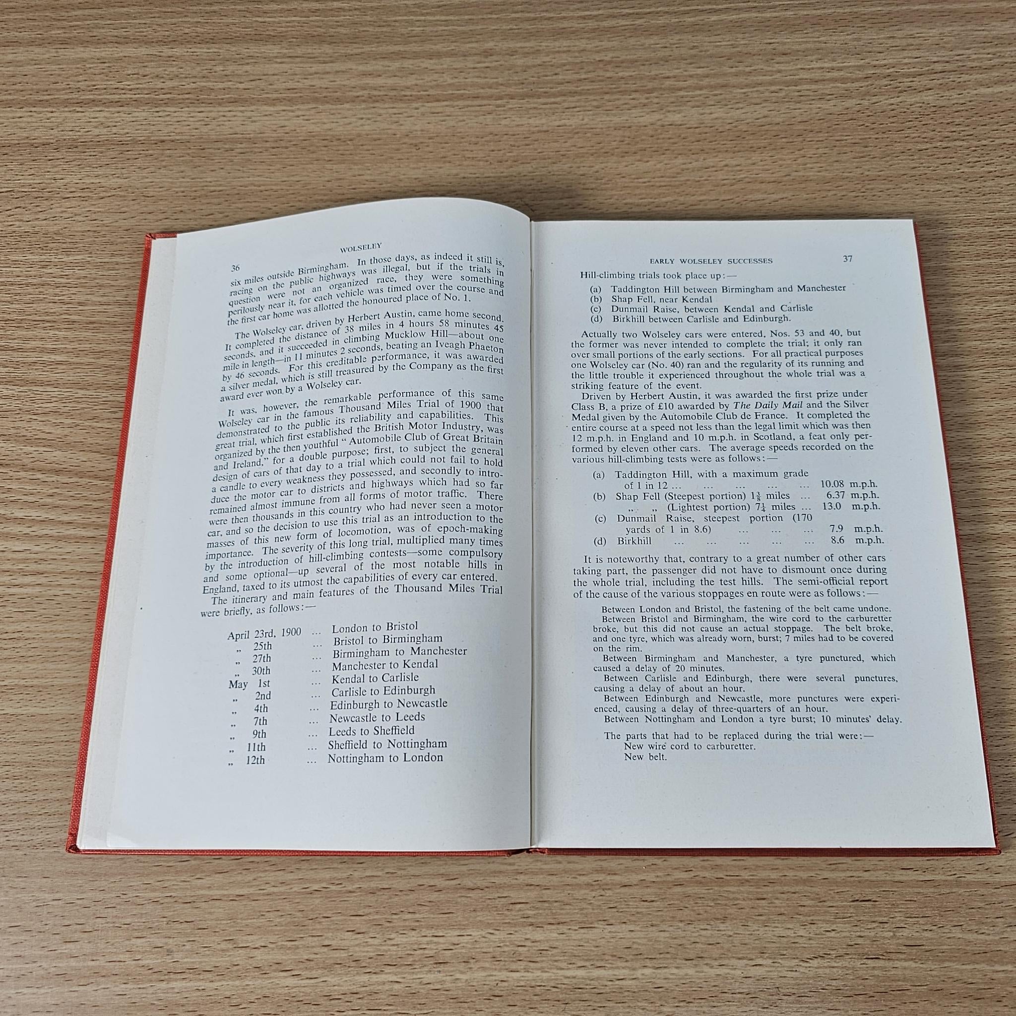 Open book spread with dense text columns and a small table of entries