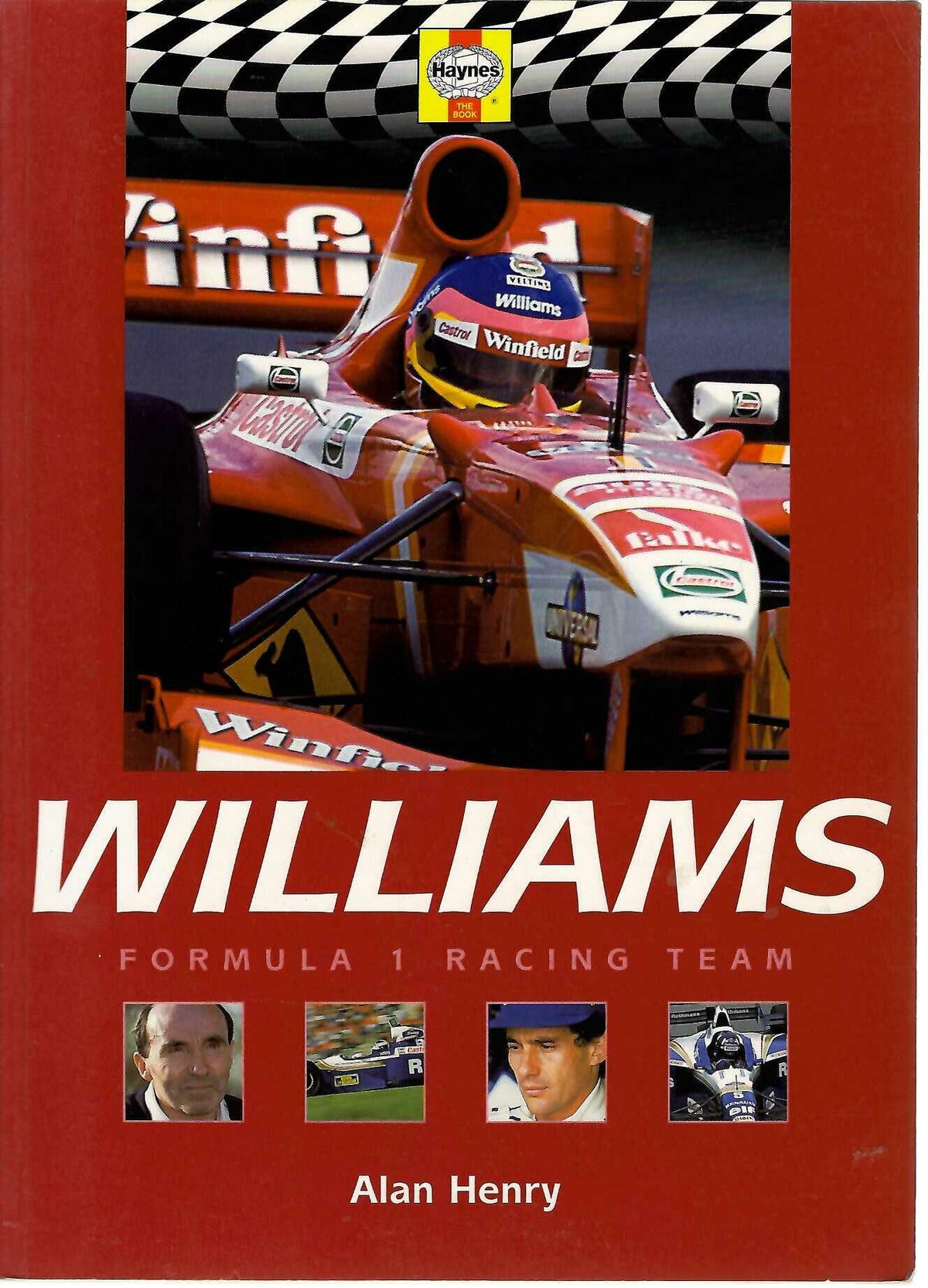 Williams Formula 1 racing team book by Alan Henry, red cover with car photo and text