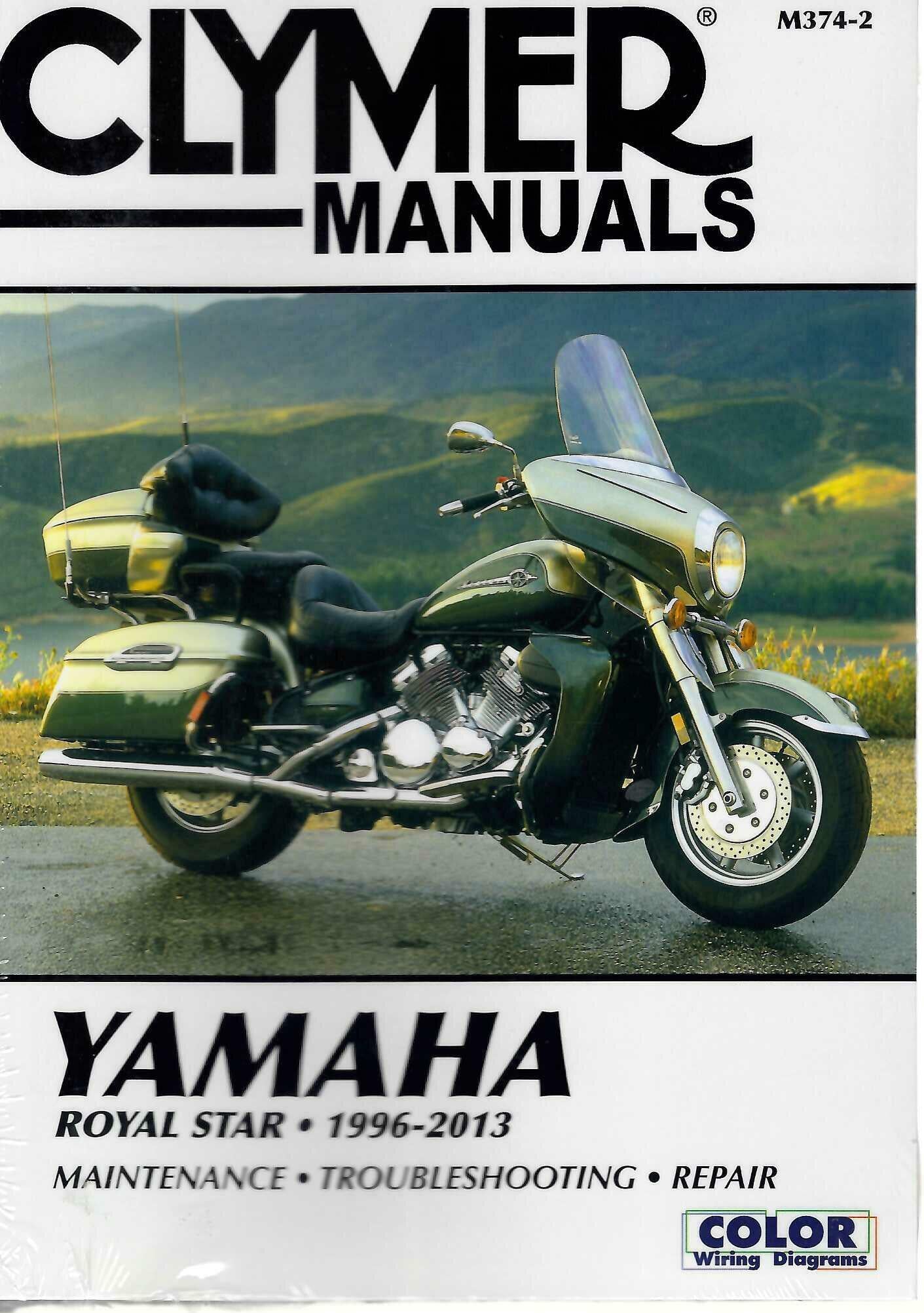 Clymer Yamaha Royal Star XVZ1300 repair manual, 1996–2013 cover with cruiser photo.