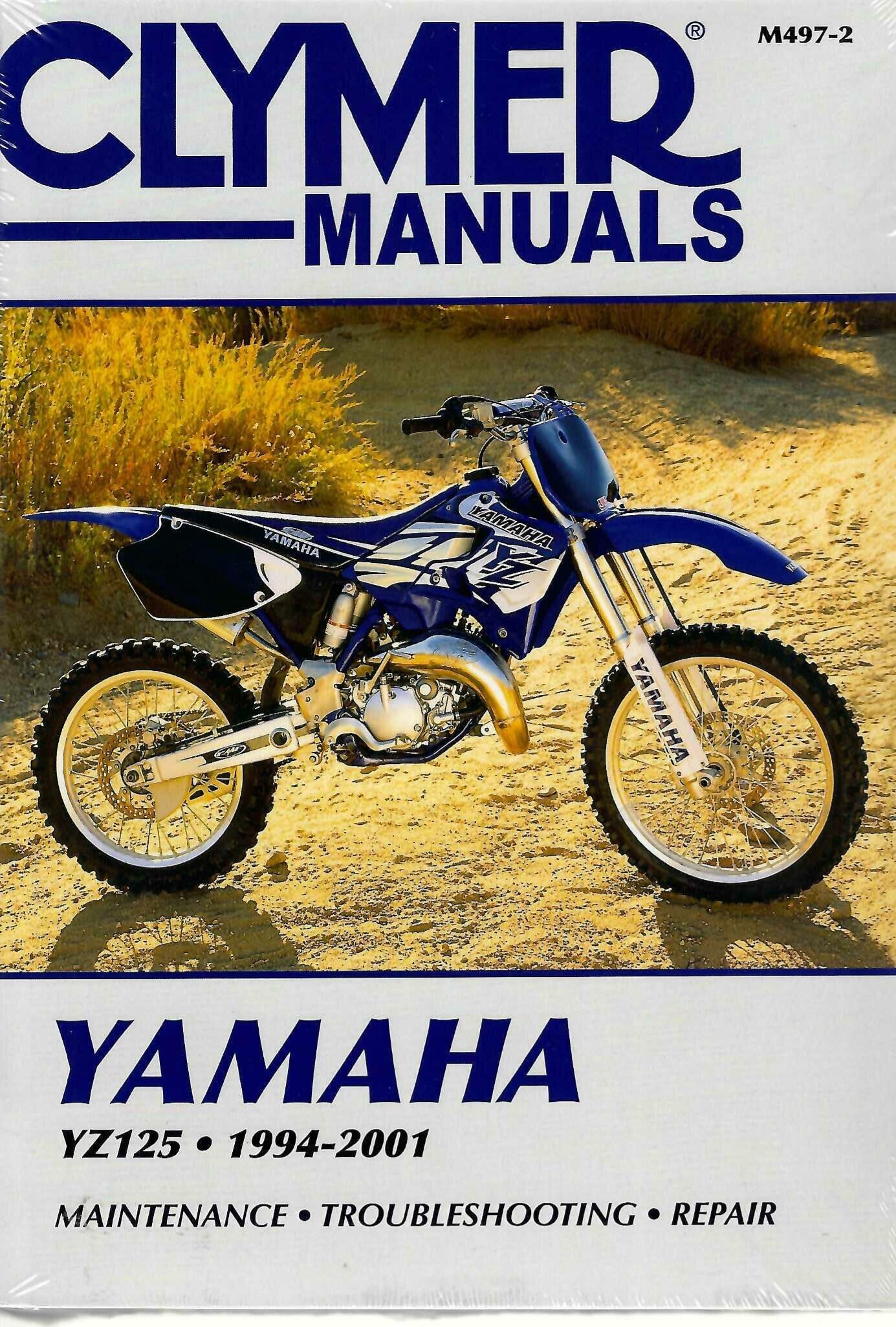 Yamaha YZ125 repair manual (1994–2001) with Clymer Manuals cover