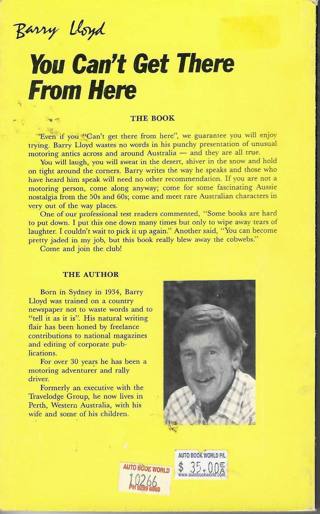 You Can't Get There From Here (Barry Lloyd, Signed Copy)